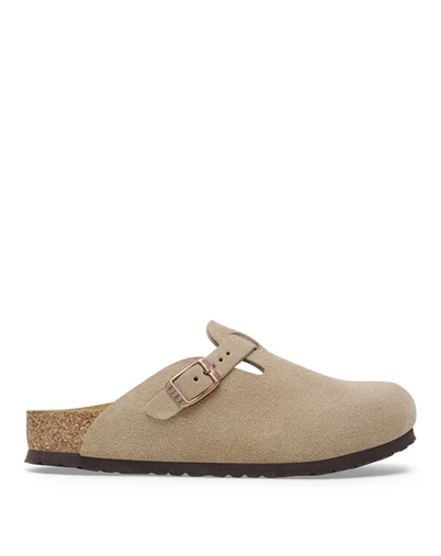 Birkenstock Kids - Boston Kids Suede Sandal - Taupe